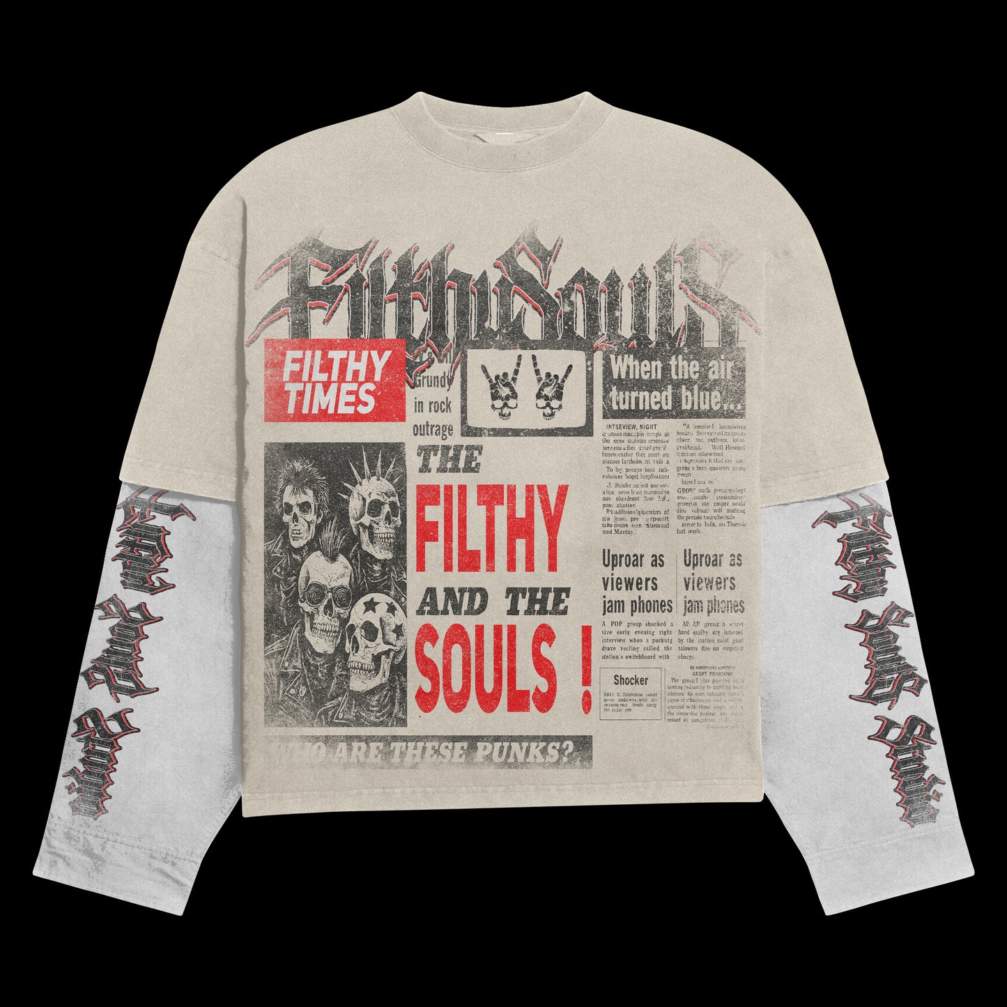 FILTHY TIMES CREWNECK SHIRT (CREAM)