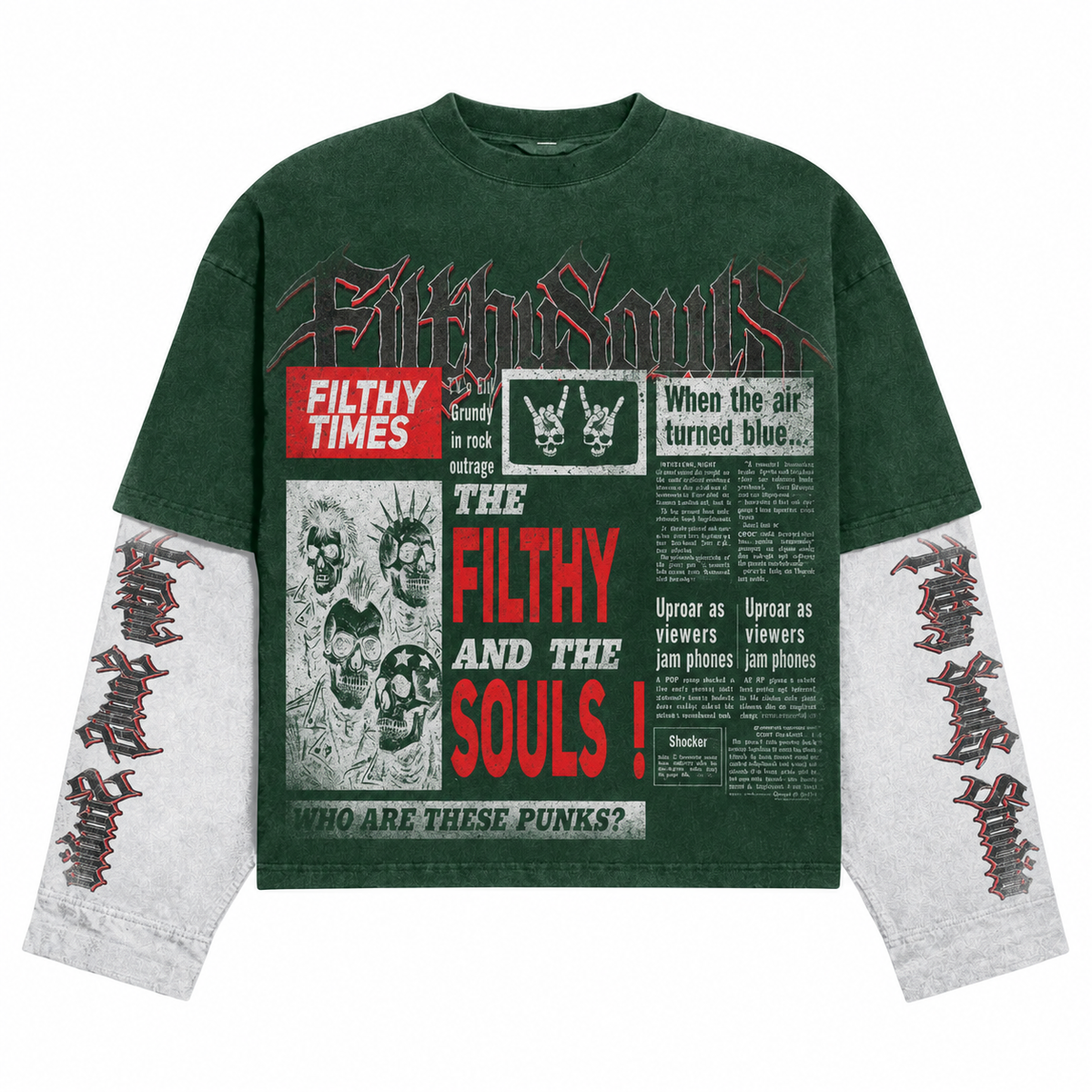 FILTHY TIMES CREWNECK SHIRT (GREEN)