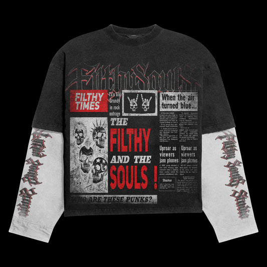 FILTHY TIMES CREWNECK SHIRT (BLACK)