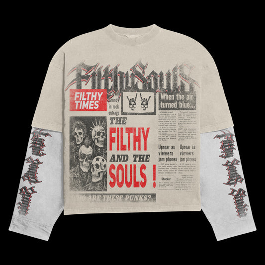 FILTHY TIMES CREWNECK SHIRT (CREAM)