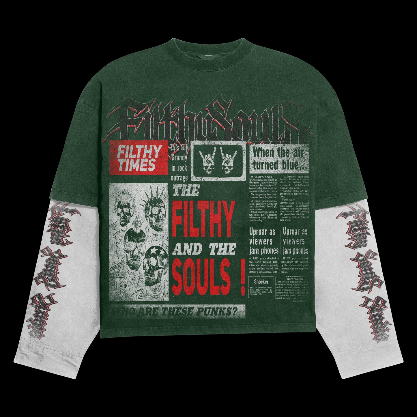 FILTHY TIMES CREWNECK SHIRT (GREEN)